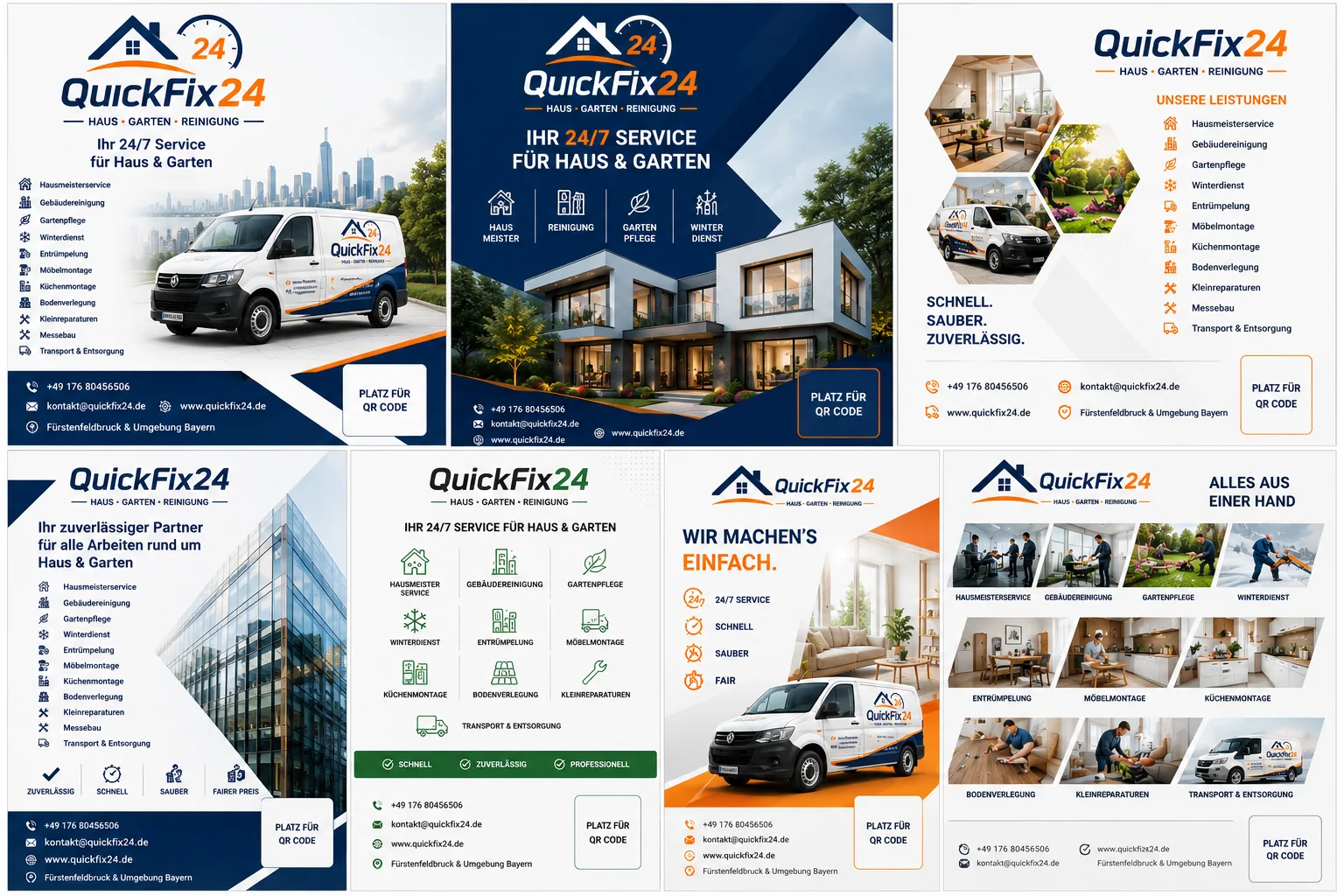 QuickFix24 brand design overview